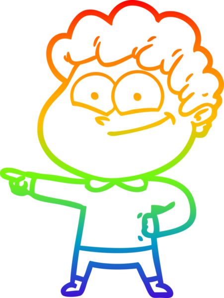 Bir insan tarafından çizilmiş mutlu bir adamın çizgi çizimi.