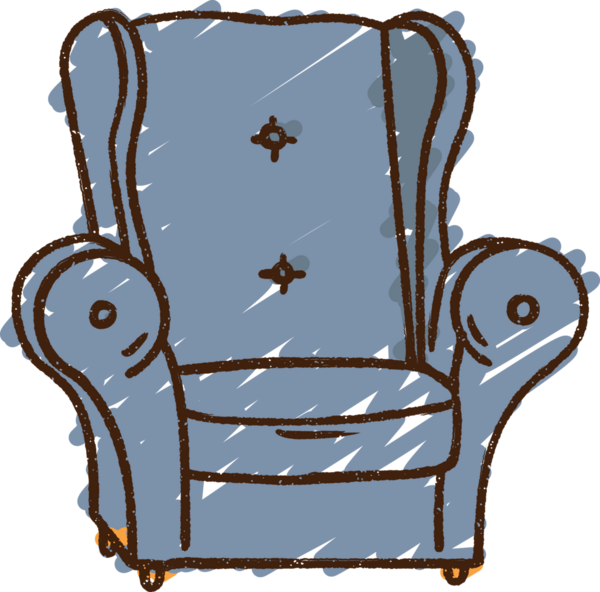 Bir insan tarafından çizilmiş rahat Koltuk Tebeşiri