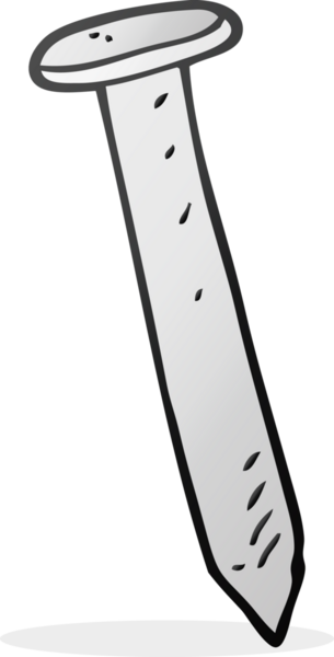 Bir insan tarafından çizilmiş karikatür çivisi.