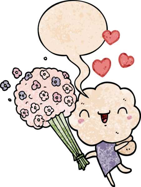 Bir insan tarafından çizilmiş eski dokuda konuşma baloncuğu olan sevimli çizgi film başlıklı yaratık.