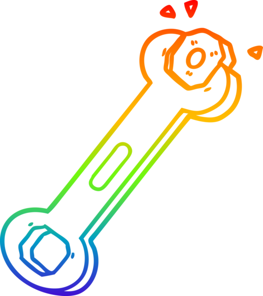 Gökkuşağı gradyan çizgi çizimi Bir insan tarafından çizilen fındık dönen çizgi anahtarı