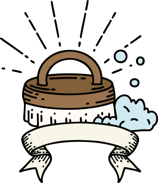 Dövme stili ovalama fırçasıyla bir insan tarafından çizilmiş parşömen.