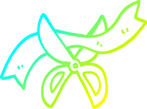 Bir insan tarafından çizilmiş bir karikatür seremonisinin soğuk gradyan çizgisi.