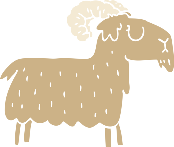 Bir insan tarafından çizilmiş inatçı keçi.