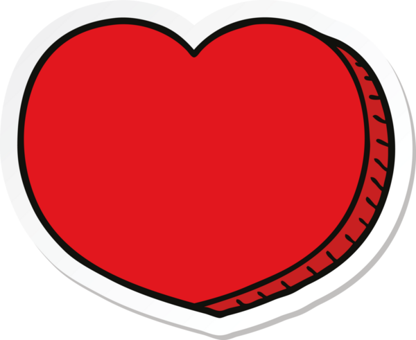 Bir insan tarafından çizilmiş bir aşk kalbinin çıkartması.