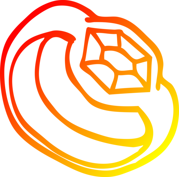 Bir insan tarafından çizilmiş elmas bir yüzüğün sıcak çizgi çizimi