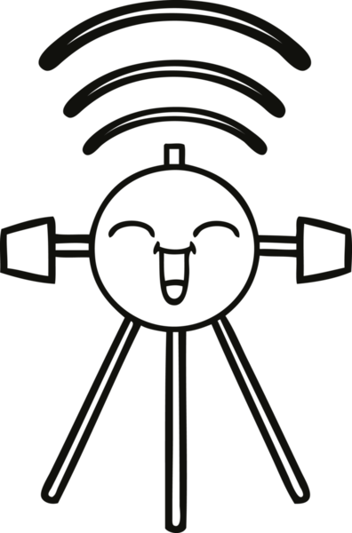 Bir insan tarafından çizilmiş bir uydu karikatürü.