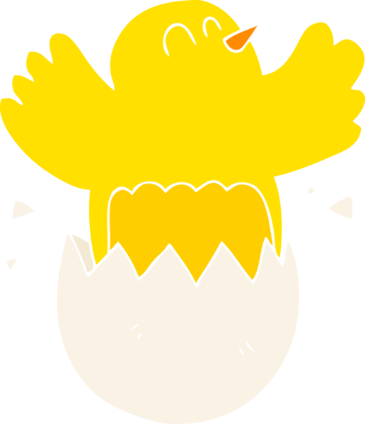 Bir insan tarafından çizilen yumurtanın düz renk çizimi