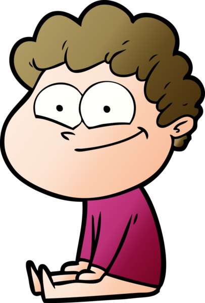 Bir insan tarafından çizilmiş mutlu bir adam.