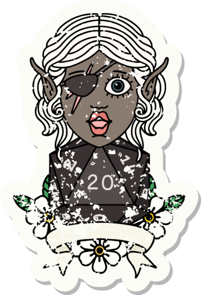 Retro Dövme Tarzı Bir insan tarafından çizilmiş doğal yirmilik zarlı düzenbaz karakter