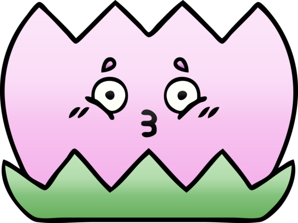 Bir insan tarafından çizilmiş bir nilüfer çiçeğinin gölgeli karikatürü.