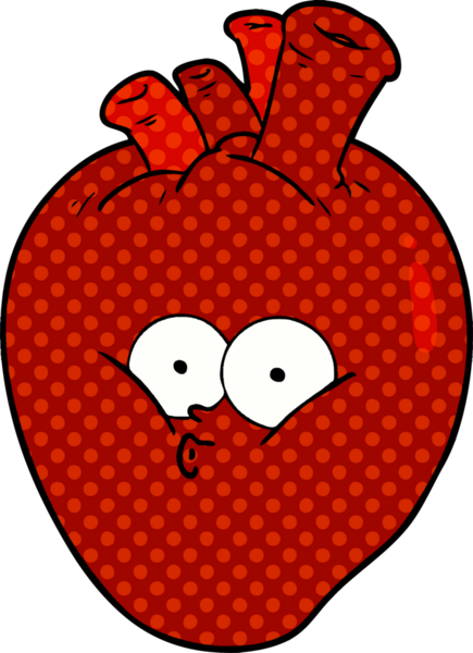 Bir insan tarafından çizilmiş, kafası karışmış bir kalp.