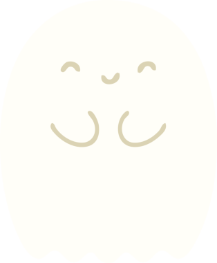 Bir insan tarafından çizilmiş cadılar bayramı hayaleti.