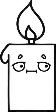Bir insan tarafından çizilmiş mum çizimi.