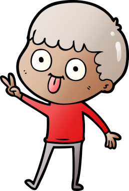 Bir insan tarafından çizilmiş çizgi film adamı.