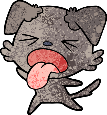 Bir insan tarafından çizilmiş iğrenç bir çizgi film.