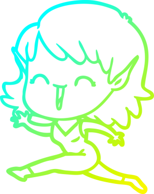 Bir insan tarafından çizilmiş soğuk gradyan çizgi çizimi.