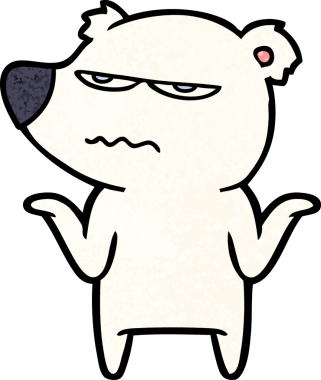 Bir insan tarafından çizilmiş kutup ayısı karikatürü