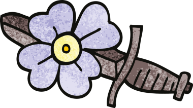 Bir insan tarafından çizilmiş karalama dövme hançeri sembolü.