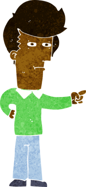 Bir insan tarafından çizilmiş çizgi filmci.