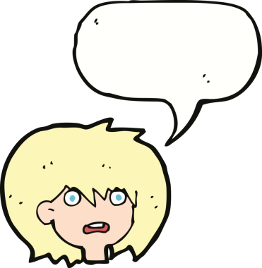 bir insan tarafından çizilen konuşma baloncuğuyla şok olmuş çizgi film.