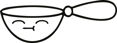 Bir insan tarafından çizilmiş bir kaşık çizimi.