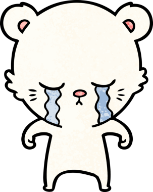 Bir insan tarafından çizilmiş kutup ayısı karikatürü