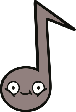 Bir insan tarafından çizilmiş güzel bir nota karikatürü.