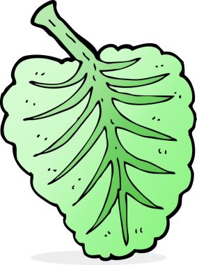 Bir insan tarafından çizilmiş çizgi film yaprağı sembolü