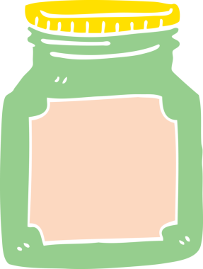 Bir insan tarafından çizilmiş karalama kavanozu.