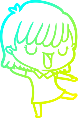 Bir insan tarafından çizilmiş bir karikatür kadın çizimi.