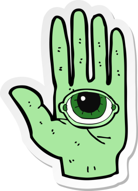 Bir insan tarafından çizilmiş garip bir çizgi filmin çıkartması.