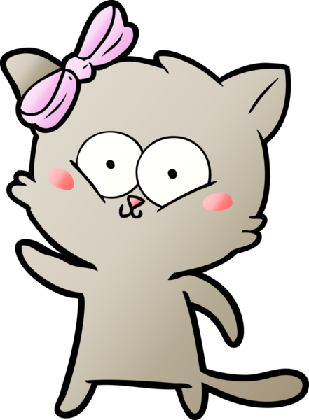 Bir insan tarafından çizilmiş çizgi film kedisi.