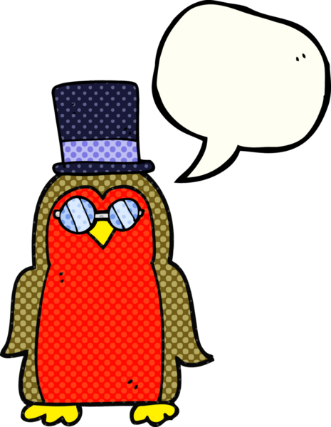 Bir insan tarafından çizilmiş serbest çizilmiş çizgi roman konuşma balonu robin