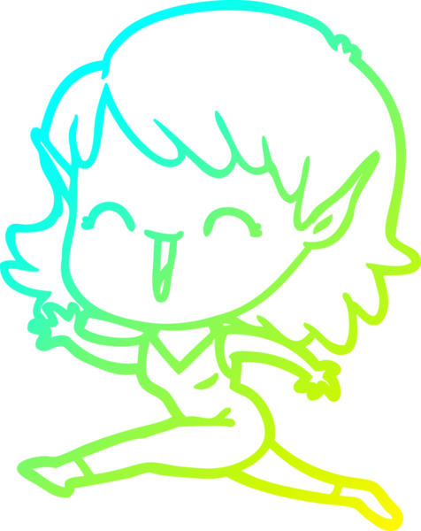 Bir insan tarafından çizilmiş soğuk gradyan çizgi çizimi.