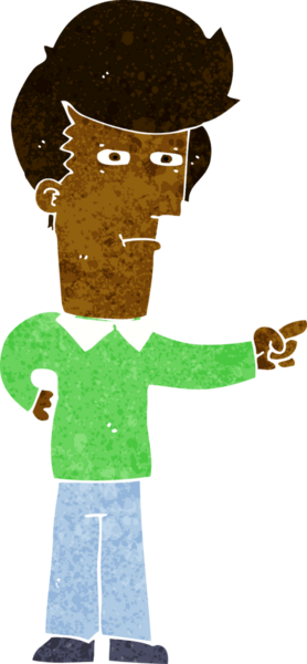 Bir insan tarafından çizilmiş çizgi filmci.