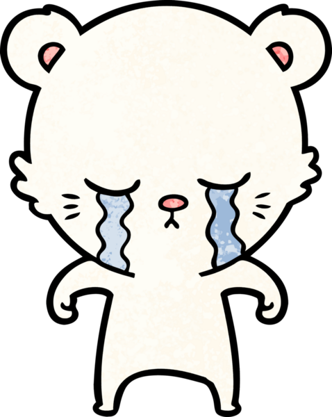 Bir insan tarafından çizilmiş kutup ayısı karikatürü