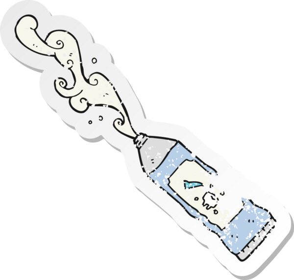 Bir insan tarafından çizilmiş diş macununun gerilimli retro yapıştırması.