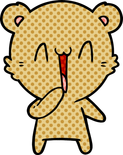 Bir insan tarafından çizilmiş mutlu ayı karikatürü