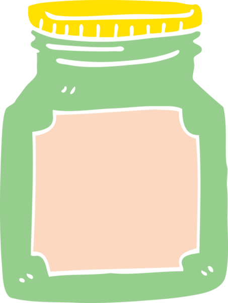 Bir insan tarafından çizilmiş karalama kavanozu.