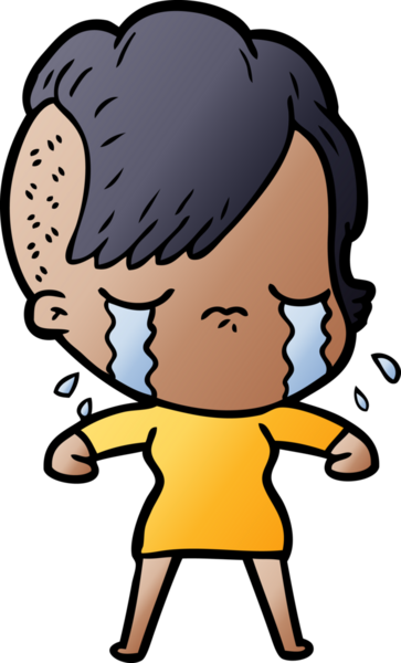 Bir insan tarafından çizilmiş ağlayan bir kız.