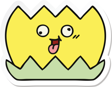 Bir insan tarafından çizilmiş şirin bir nilüfer çiçeğinin çıkartması.