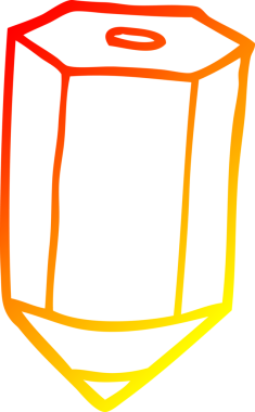 Bir insan tarafından çizilmiş karikatür renkli bir kalemin sıcak çizgi çizimi