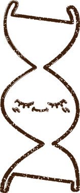 Bir insan tarafından çizilen DNA Strand Kömürü Çizimi