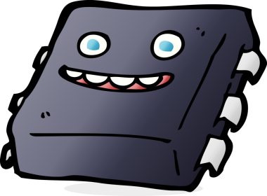 bir insan tarafından çizilmiş bilgisayar çipi