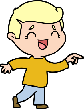 Bir insan tarafından çizilmiş gülen adam.