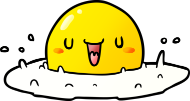 Bir insan tarafından çizilmiş mutlu yumurta çizgi filmi.