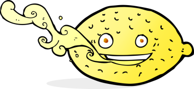 bir insan tarafından çizilmiş limon karikatürü