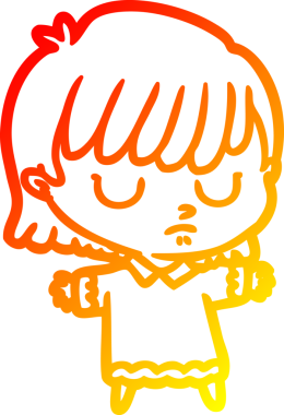 Bir insan tarafından çizilmiş bir karikatür kadın çizimi