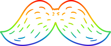 gökkuşağı gradyan çizgi çizimi bir insan tarafından çizilmiş bir bıyık